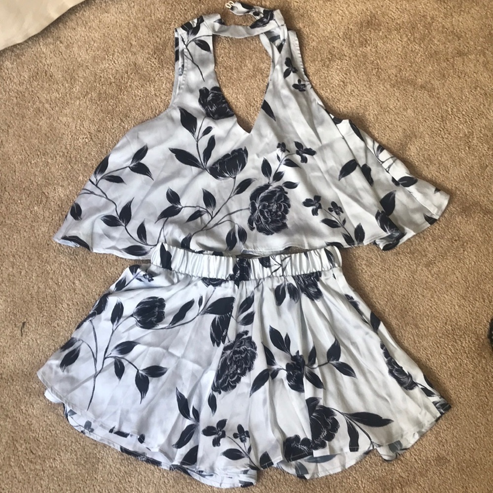 Mumu Carlos shorts + tank dusk to dawn floral